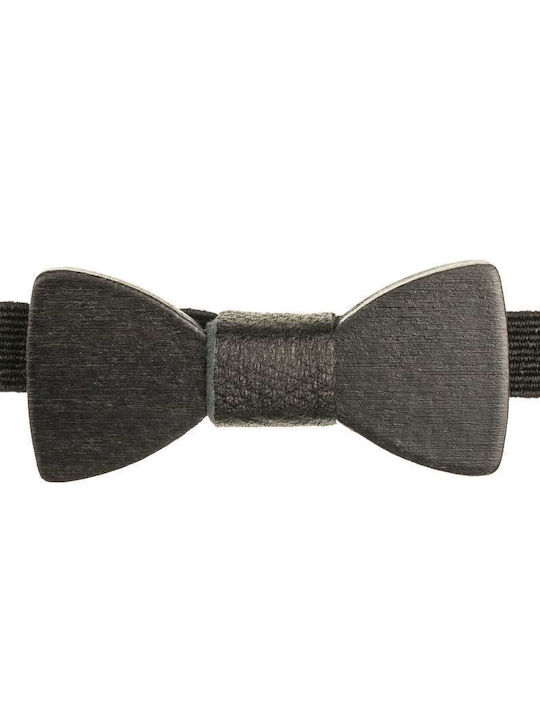 Mom & Dad Kids' Wooden Bow Tie Black