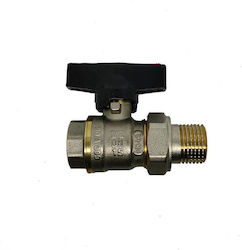 NX94 Кран Прав 1-1/4" Мъж/Жена със Свързващ Елемент