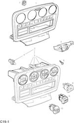 Opel Car Air Conditioning Switch