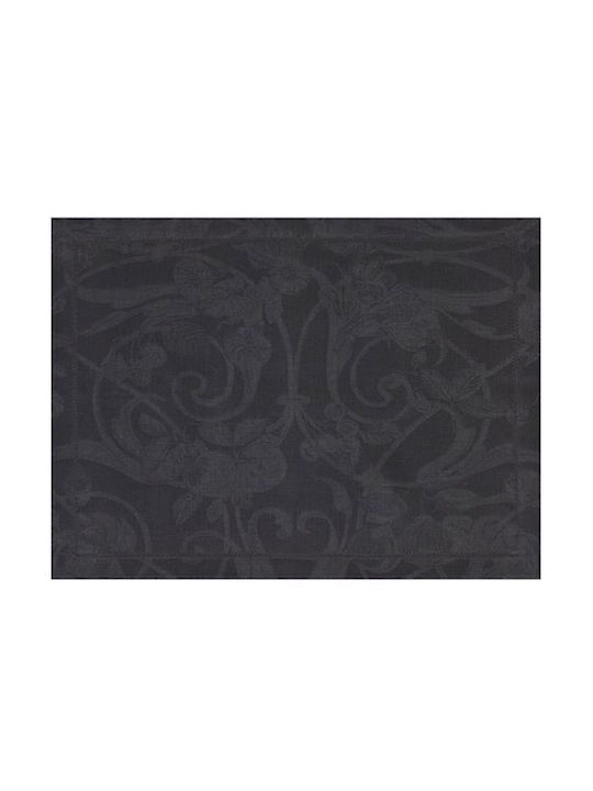 Le Jacquard Francais Fabric Placemats Black 4pcs