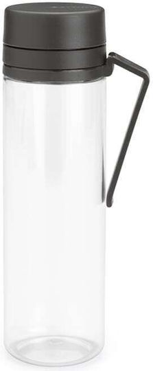 Brabantia Μπουκάλι Νερού Γυάλινο με Βιδωτό Καπάκι Γκρι 500ml