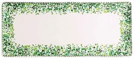 Gien Rectangulars Porcelain Serving Platter Green