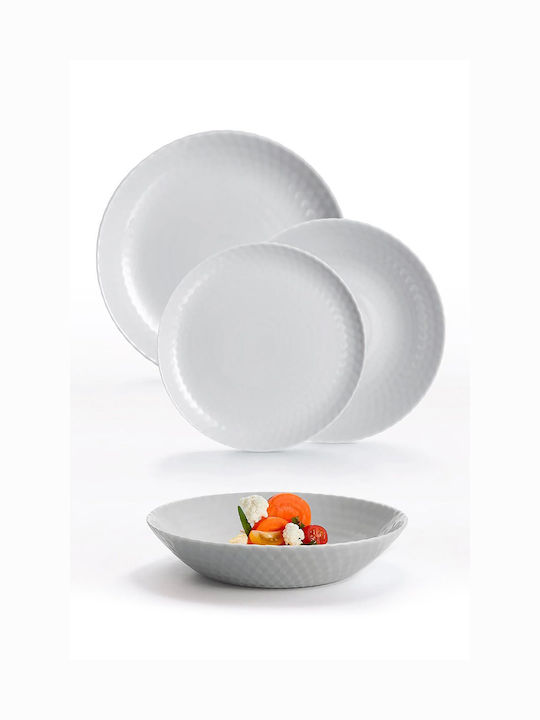 Luminarc Pampille Porcelain Dinnerware Set White 18pcs