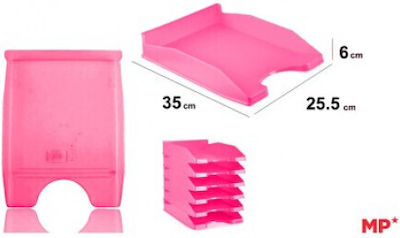 Madrid Papel Plastic Filing Tray Pink 35x25.5x6cm