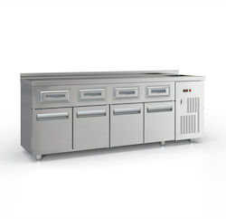 Inox Dobros Ερμάριο με Ανοιγόμενες Πόρτες & Συρτάρια 225x60x87cm Inox Dobros Ερμάριο με Ανοιγόμενες Πόρτες & Συρτάρια 225x60x87cm