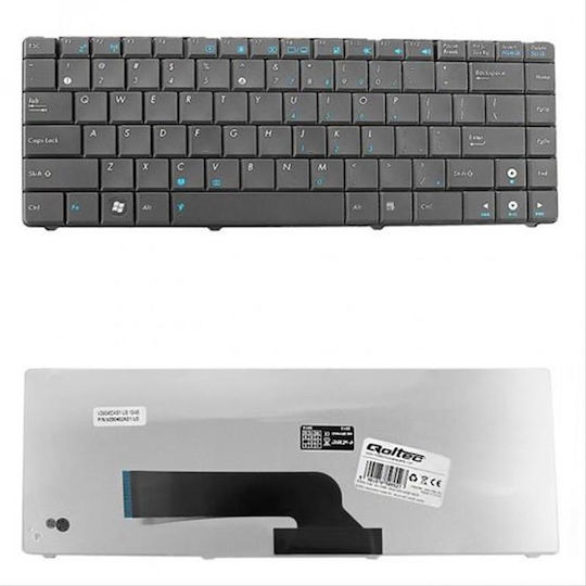 Qoltec Laptop Keyboard for Asus without Frame in Black Color 50552