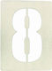 Metalor House Number 8 Sign White 8cm Inox Matt 123-PR08