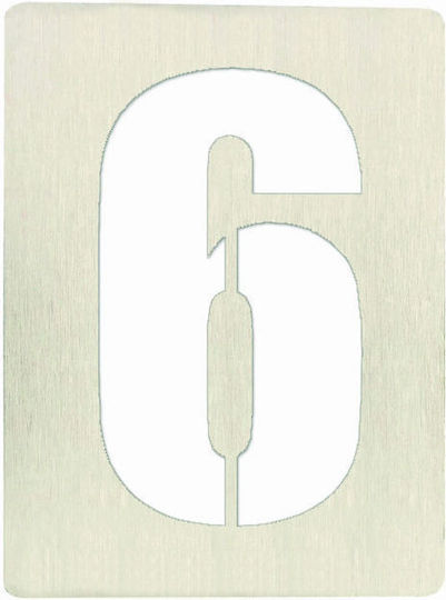 Metalor Hausnummer 6 in Weiß Farbe 8cm 123-PR06