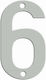 Metalor Hausnummer 6 in Silber Farbe 9cm 123-A006