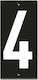 Thirard Sign with Number in White Color 12cm 00967174