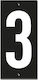 Thirard Sign with Number in White Color 12cm 00967173