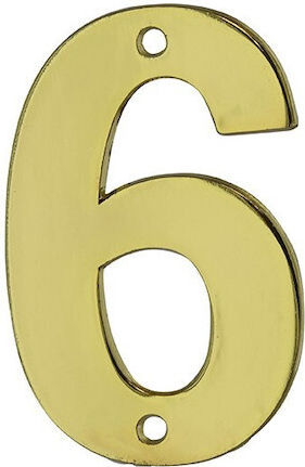 Thirard Hausnummer 6 in Gold Farbe 5.1cm 00967196