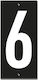 Thirard Sign with Number in White Color 12cm 00967176