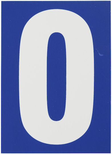 Thirard Πινακίδα με Αριθμό 0 σε Μπλε Χρώμα 9cm 00967180