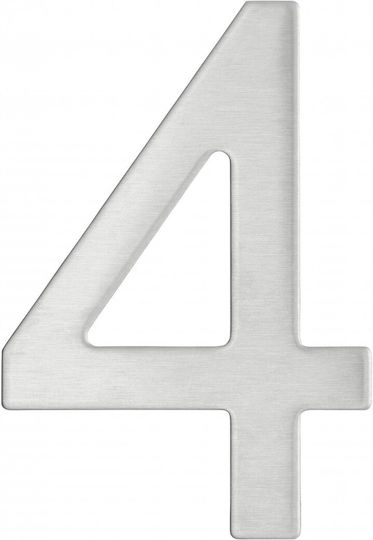 Thirard Πινακίδα με Αριθμό 4 σε Ασημί Χρώμα 7.6cm 00067564