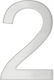 Thirard Sign with Number in Silver Color Inox 7.6cm 00067562