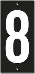 Thirard Sign with Number in White Color 12cm 00967178