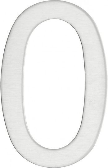 Thirard Πινακίδα με Αριθμό 0 σε Ασημί Χρώμα 7.6cm 00067560