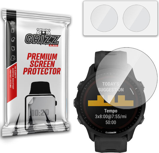 GrizzGlass HybridGlass Tempered Glass για το Garmin Forerunner 955 1τμχ
