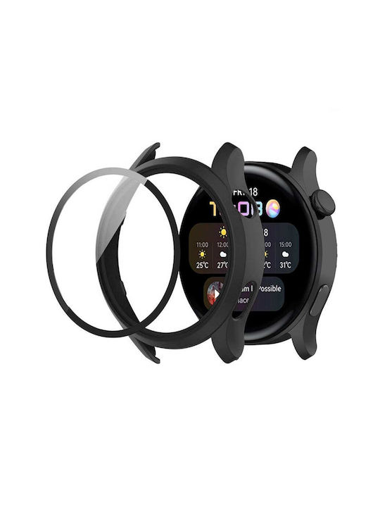 DEFENSE Frame Silikonhülle in Schwarz Farbe für Huawei Watch GT 3 46mm