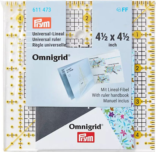 Prym Patchwork & Quilting 4.5"x4.5" Ruler