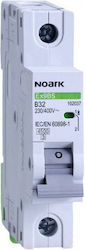 Noark 1-Pole Automatic Circuit Breaker 20A 100189