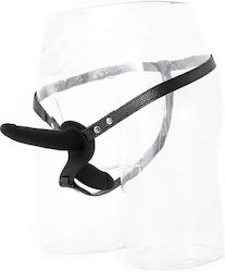 Kiotos Harness με Διπλό Dildo σε Μαύρο Χρώμα