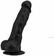 Loving Joy Ρεαλιστικό Dildo με Όρχεις και Βεντούζα Μαύρο 18cm