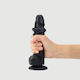 Strap On Me Glass Dildo with Balls and Suction Cup Black