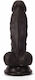 X-Men Dildo Glass Dildo with Balls and Suction Cup Black 41cm