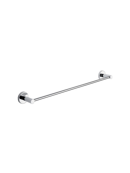 Gedy Single Wall-Mounted Bathroom Rail ​60x60cm Inox Silver