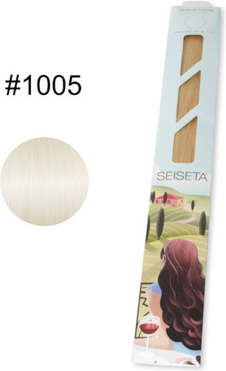 Seiseta Extensie Keratin cu Păr Natural Remy în Întuneric Blondă Culoare 50cm 25buc