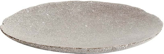 Muubs Round Stone Decorative Platter Gray 20x20x1.5cm
