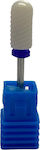 Safety Nail Drill Ceramic Bit with Barrel Head Blue