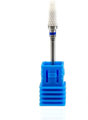 UpLac Safety Nail Drill Ceramic Bit with Cone Head Blue