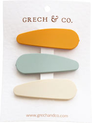 Grech & Co Kids Hair Clips Set with Bobby Pins / Hair Clips in Blue Colour 3 Pieces