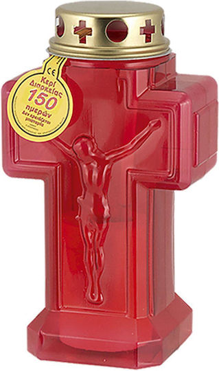 Metallex Electric Cruce de Monument din Plastic Roșu 150 Zile 19.5x11.5x6.5εκ.