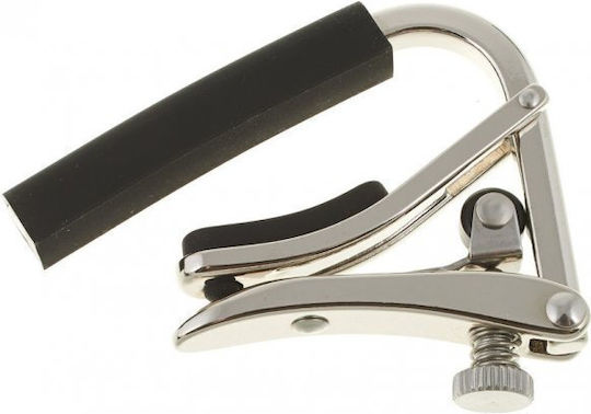 Shubb Metallic Clamp Capo for Electric and Acoustic Guitar Capo Standard Steel String Guitar Silver
