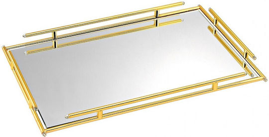 Novaker Wedding Tray Metallic / Inox with Mirror Silver 1pcs