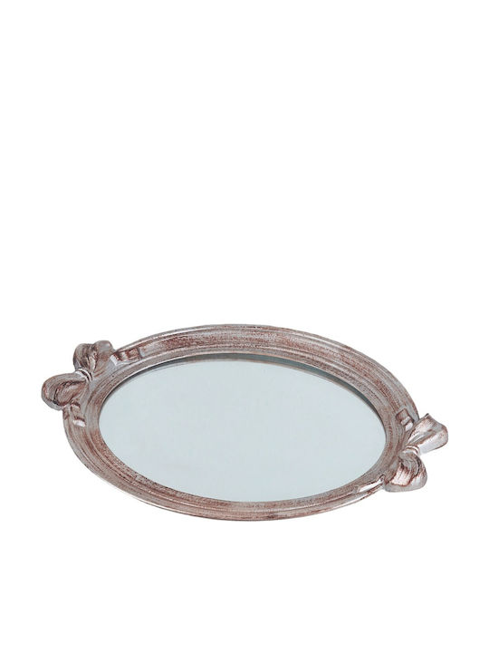 Novaker Wedding Tray made of Wood with Mirror Brown 1pcs