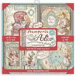 Stamperia Alice Scrapbooking 22Stück SBBXL12