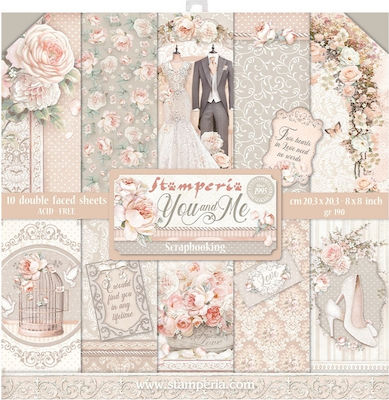 Stamperia You me Scrapbooking 10Stück SBBS60