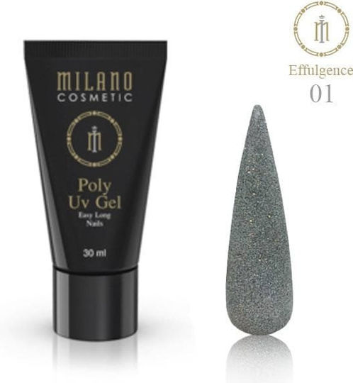 Milano Cosmetic Гел Гел за изкуствени нокти Сив 30мл