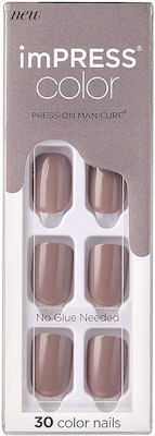 Kiss imPRESS Colored False Nail Tip Brown 30pcs