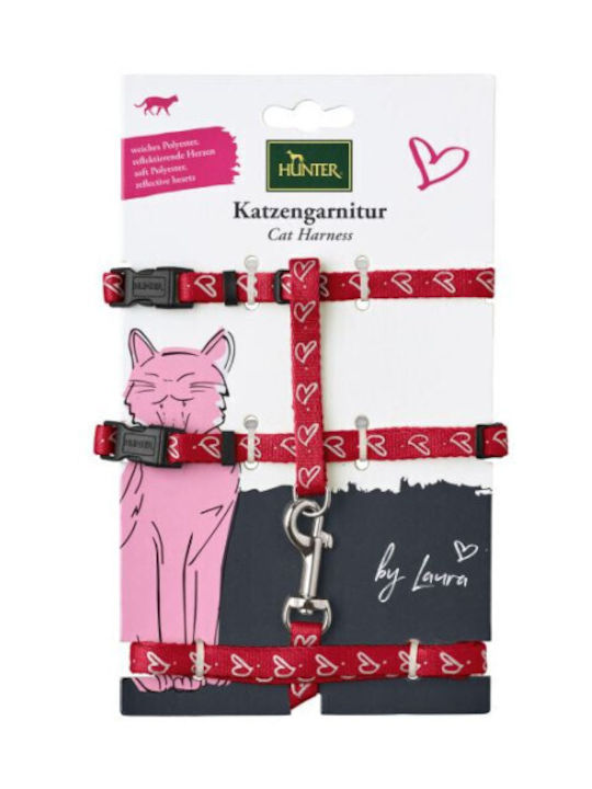 Hunter Cat Harness with Guide Red