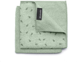 Brabantia Lavete de Curățare cu Microfibre Utilizare generală Verzi 30x30buc 2buc