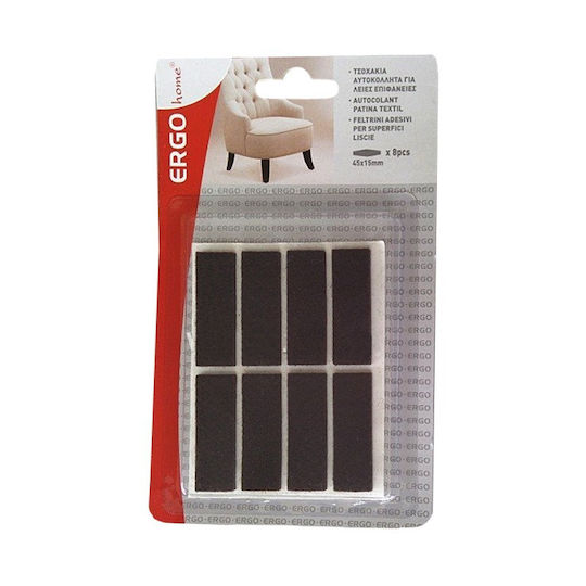 ERGOhome 570606.0003 Square Felts with Sticker 22x22mm 4pcs