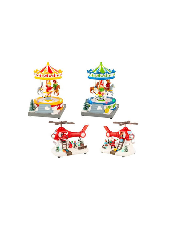 Kaemingk Christmas Illuminated Decorative with Battery with Music and Movement 18.5x13x12cm.