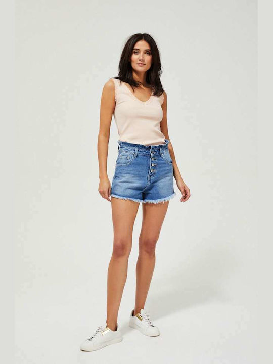 Make your image Women's Jean High-waisted Shorts Blue
