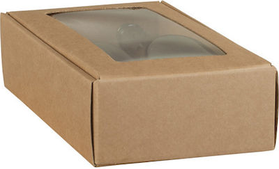 Giftland Papier Flaschenkoffer Beige 18.5x9x9cm.